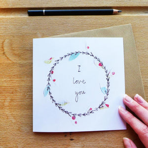Charlotte Macey "I love you" greetings card (CMT114)