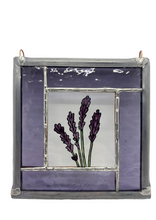 Load image into Gallery viewer, Liz Dart Stained Glass lavender panel