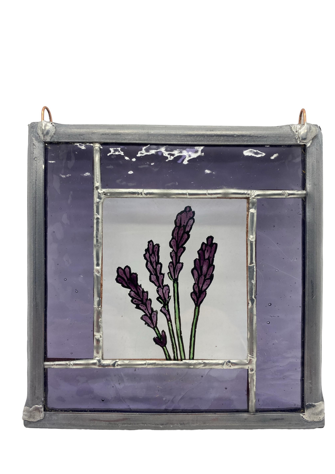 Liz Dart Stained Glass lavender panel