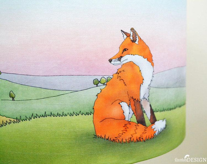 Ceridwen Hazelchild Design Fox organic cotton lampshade