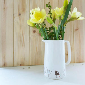 Charlotte Macey "Hens" custard jug (CMT50)