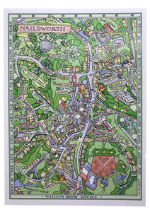 Katie B Morgan "Map of Nailsworth" greetings card