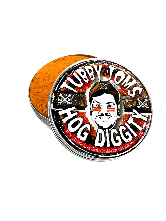 Tubby Tom’s Hog Diggady fiery jalapeño smoked bacon dust 60g tin