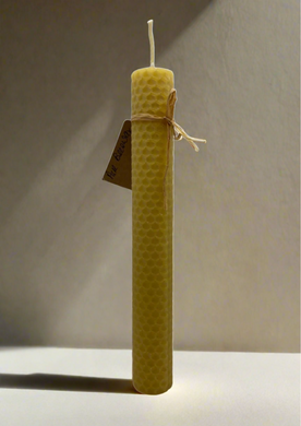 Hand rolled beeswax candle