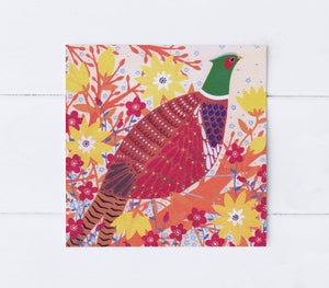 Sian Summerhayes "Pheasant" greetings card