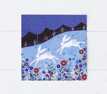 Load image into Gallery viewer, Sian Summerhayes &quot;Winter hares&quot; greetings card