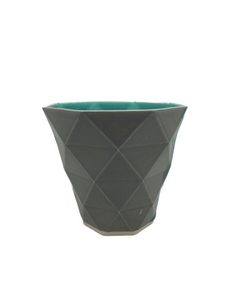 Adam Pilmer Ceramics geometric slip cast houseplant pot/vase (AHRP)