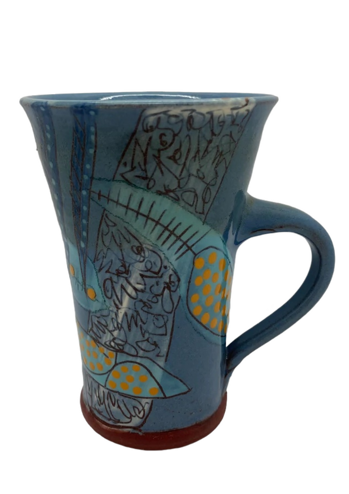 Bridget Williams pottery “micro blue” mug (BW79)