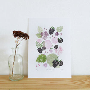 Charlotte Macey “Blackberries” A4 print (CMT 1)