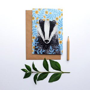Stephanie Cole Design "Badger" greetings card