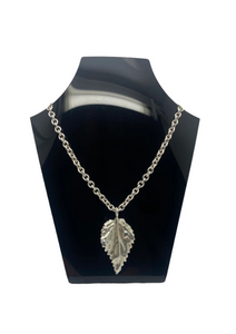 Cameron Burr Silver stinging nettle pendant on silver chain