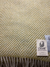 Load image into Gallery viewer, Cotswold woollen weavers Shetland chevron herringbone throw Lion 