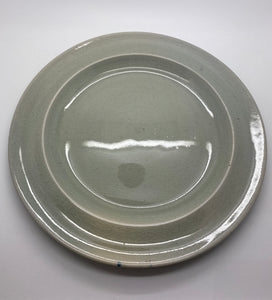 Lansdown Pottery celadons dinner plate green Stroud
