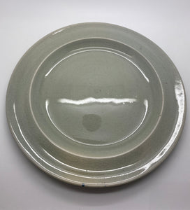 Lansdown Pottery celadons dinner plate green Stroud