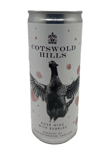 Cotswold Hills Rosé wine with bubbles 250ml can 12% ABV