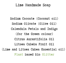 Load image into Gallery viewer, &quot;Mermaid in Stroud&quot; “smells like lime drops” handmade soap 75g