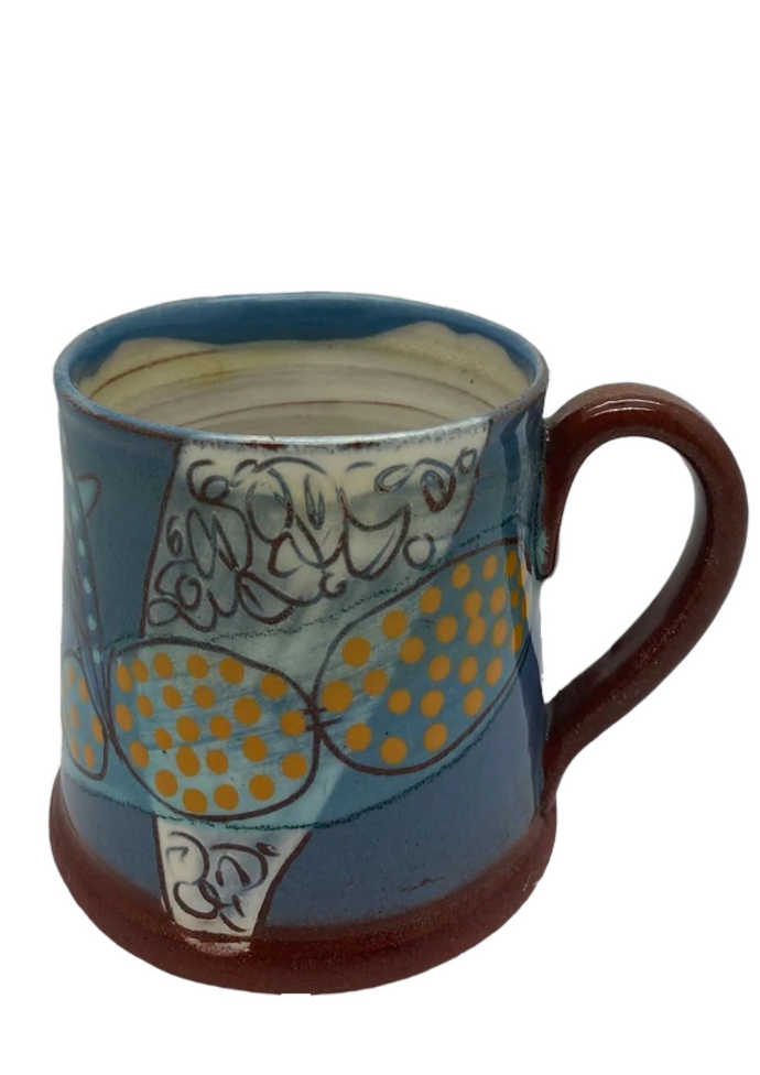 Bridget Williams pottery “micro blue” espresso mug (BW95)