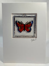 Load image into Gallery viewer, Liz dart stained glass butterfly greetings card 