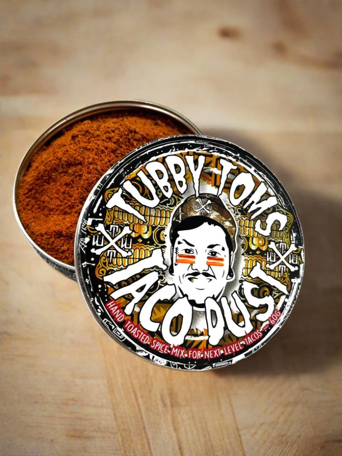 Tubby Tom’s Taco Dust seasoning tin 