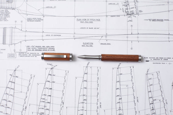 Hordern Richmond Roller ball pen made from original spitfire propeller