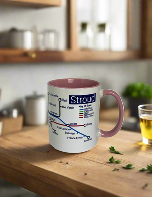 Pink Stroud underground mug (metro)