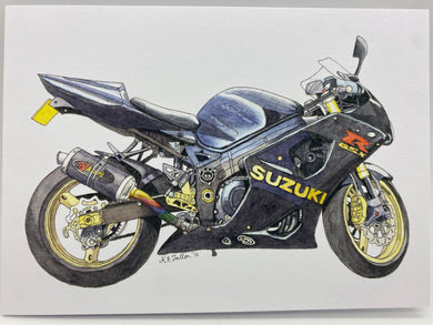 Broody Designs Suzuki GSX-R 1000 greetings card (Broody)