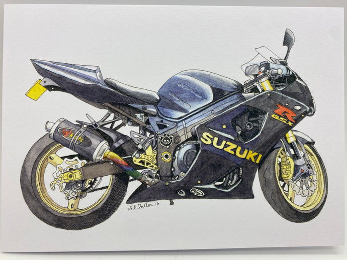 Broody Designs Suzuki GSX-R 1000 greetings card (Broody)