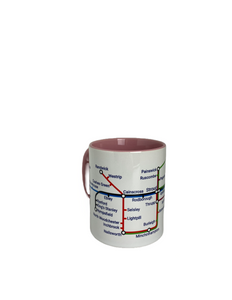 Pink Stroud underground mug (metro)