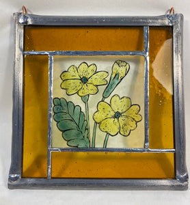 Liz dart stained glass buttercup panel 