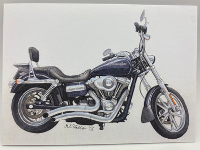 Broody Designs Harley Davidson Superglide greetings card (Broody)