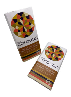 Coco Caravan Hazelnut and Current dark vegan chocolate 77g