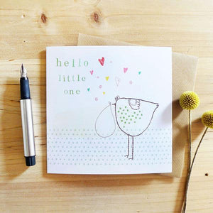 Charlotte Macey "Hello little one" greetings card (CMT)