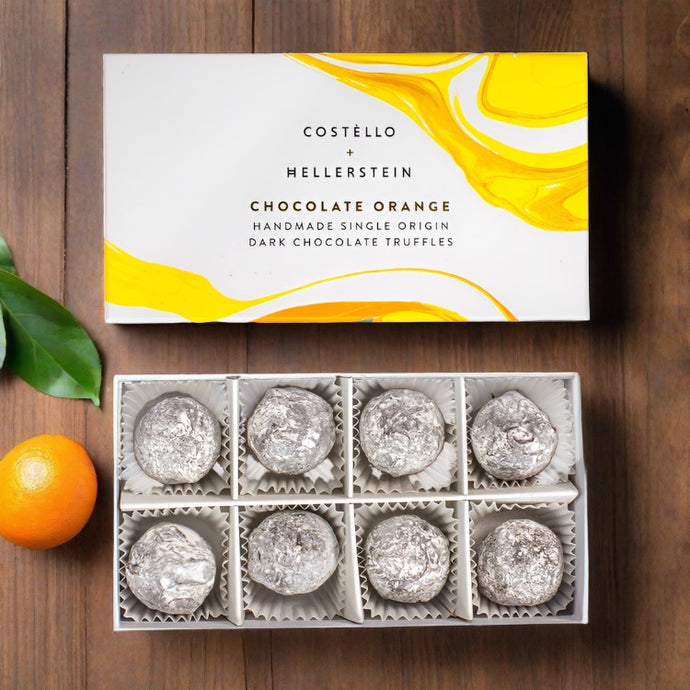 Costello and Hellerstein dark chocolate orange truffles