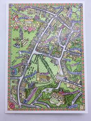 Katie B Morgan “Map of Painswick” greetings card (Morgan)