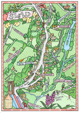 Load image into Gallery viewer, Katie B Morgan  &quot;Map of Slad” A4  print with mount