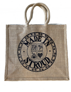 Made in Stroud Logo jute bag