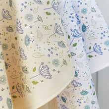 Load image into Gallery viewer, Charlotte Macey Printed cotton tea towel &quot;Blue Cow Parsley&quot; (CMT8a)