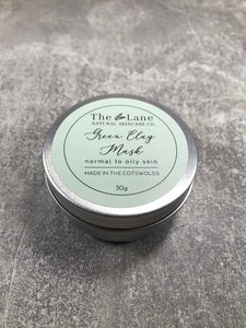 The Lane Natural Skincare Company Green clay mask 30g tin