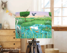 Load image into Gallery viewer, Ceridwen Hazelchild Design Organic cotton heron lampshade  (CHD)