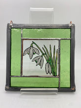 Load image into Gallery viewer, Liz Dart Stained Glass snow drop panel Stroud