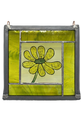 Liz Dart Stained Glass buttercup panel