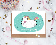 Load image into Gallery viewer, Forever Funny &quot;Believe in yourself!&quot; Greetings card (Anastassia)
