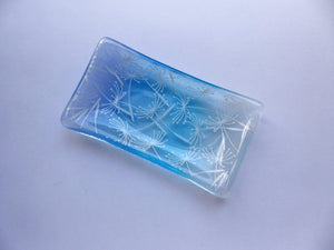 Self Draining Fused Glass Soap Dish, Danish Pastel