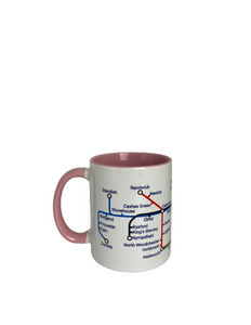 Pink Stroud underground mug (metro)