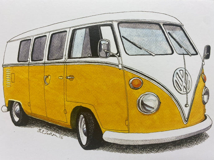Broody Designs VW Camper van greetings card (Broody)