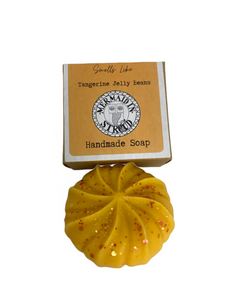"Mermaid in Stroud" “smells like Tangerine jelly beans” handmade soap 75g