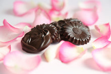 Load image into Gallery viewer, Flowers and Thorn English flowers cast in dark Ecuadorian chocolate (FANDT)