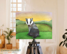 Load image into Gallery viewer, Ceridwen Hazelchild Design Badger lampshade