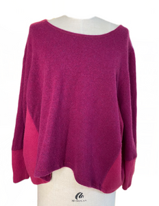 Nimpy Clothing Upcycled 100% cashmere pink boxy jumper medium (Nimpy)