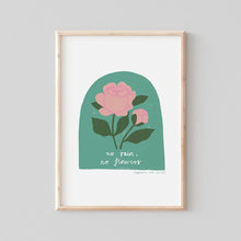 Load image into Gallery viewer, Stephanie Cole Design “No rain, no flowers” A5 print